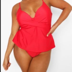 Plus Push Up Tankini Swimsuit